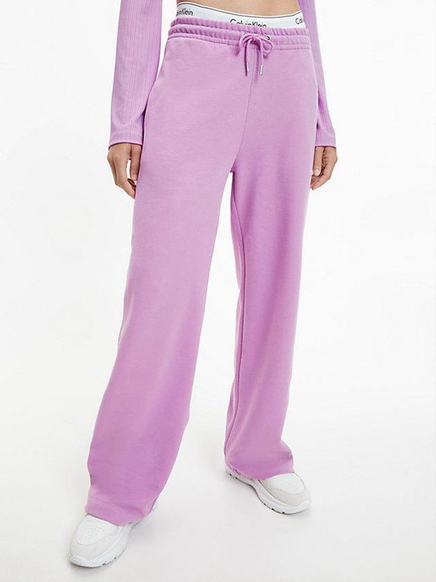 Calvin Klein USA Relaxed Straight Womens Joggers Purple 5078962-LB